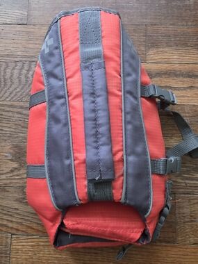 Red & Gray Xsmall Dog Life Jacket Quick Release Adjustable Straps